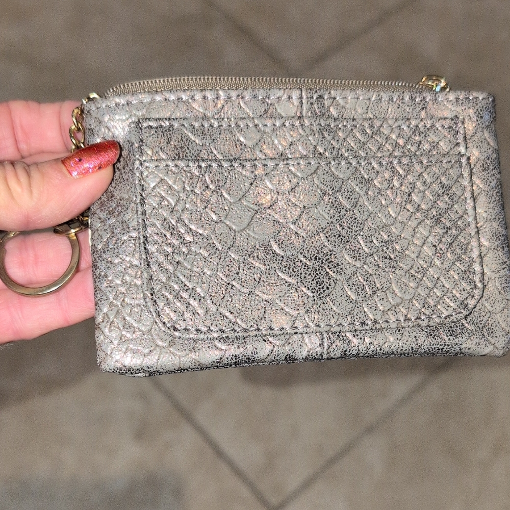 Textured Credit Card Holder Key Ring